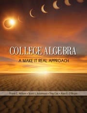 Tapa de College Algebra A Make It Real Approach