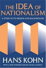 Tapa de The idea of nationalism