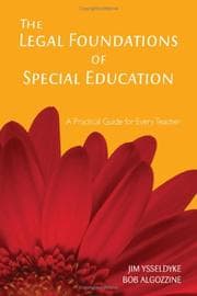 Tapa de The legal foundations of special education