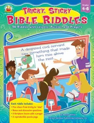 Tapa de Tricky Sticky Bible Riddles Grades 46