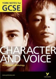 Tapa de Character And Voice Aqa Poetry Anthology