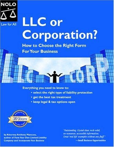 Tapa de LLC or corporation?