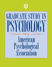 Tapa de Graduate Study In Psychology 2013