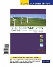 Tapa de Elementary Statistics Using The Ti8384 Plus Calculator Books A La Carte Edition