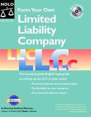 Tapa de Form Your Own Limited Liability Company 4th Edition