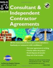 Tapa de Consultant And Independent Contractor Agreements. Book with CD-Rom