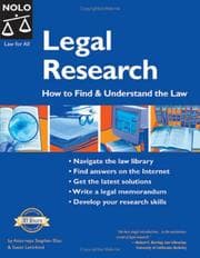 Tapa de Legal research