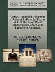 Tapa de Alvin A Rosenfeld Petitioner