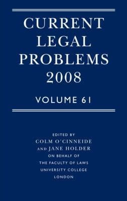 Tapa de Current Legal Problems 2008