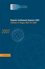 Tapa de Dispute Settlement Reports 2007