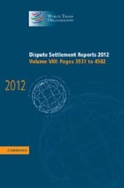 Tapa de Dispute Settlement Reports 2012