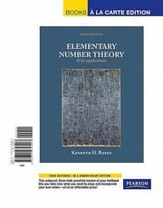 Tapa de Elementary Number Theory Books A La Carte Edition