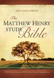 Tapa de The Matthew Henry Study Bible Leather Bluegray
