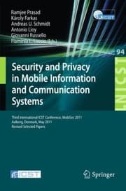 Tapa de Security And Privacy In Mobile Information And Communication Systems Third International Icst Conference Revised Selected Papers