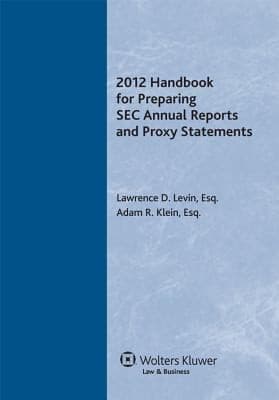 Tapa de 2012 Handbook for Preparing SEC Annual Reports and Proxy Statements