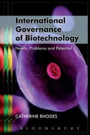 Tapa de International Governance Of Biotechnology Needs Problems And Potential