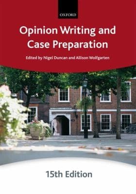 Tapa de Opinion Writing And Case Preparation
