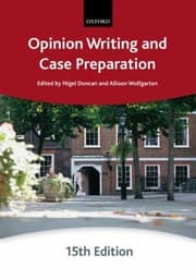 Tapa de Opinion Writing And Case Preparation