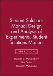 Tapa de Design And Analysis Of Experiments Student Solutions Manual