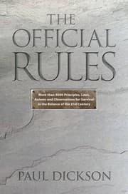 Tapa de The Official Rules 5427 Laws Principles And Axioms To Help You Cope With Crises Deadlines Bad Luck Rude Behavior Red Tape And Attacks By Inanimate Objects
