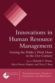 Tapa de Innovations In Human Resource Management Getting The Publics Work Done In The 21st Century