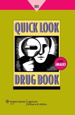 Tapa de Quick Look Drug Book 2011