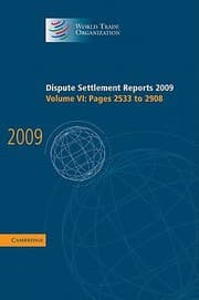 Tapa de Dispute Settlement Reports 2009