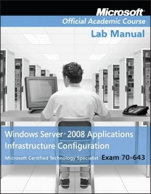 Tapa de Windows Server 2008 Applications Infrastructure Configuration Lab Manual