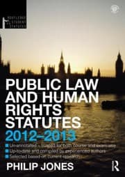 Tapa de Public Law And Human Rights Statutes 20122013