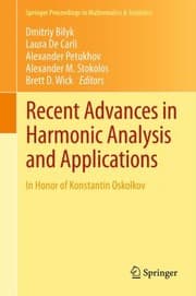 Tapa de Recent Advances In Harmonic Analysis And Applications In Honor Of Konstantin Oskolkov