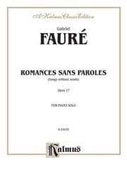 Tapa de Romances Sans Paroles Songs Without Words Opus 17 For Piano Solo