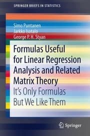 Tapa de Formulas Useful For Linear Regression Analysis And Related Matrix Theory Its Only Formulas But We Like Them