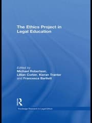 Tapa de The Ethics Project In Legal Education