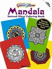 Tapa de Mandalas Gemglow Stained Glass Coloring Book