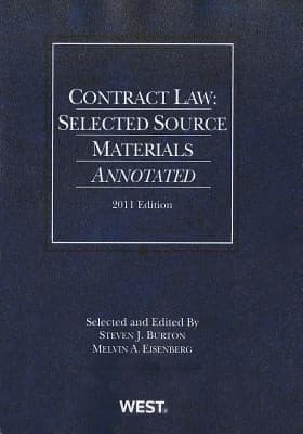 Tapa de Contract Law Selected Source Materials Annotated