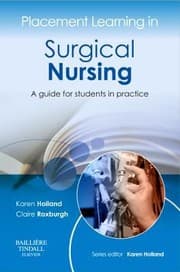 Tapa de Placement Learning In Surgical Nursing A Guide For Students In Practice