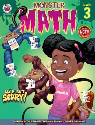 Tapa de Monster Math Grade 3