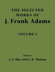 Tapa de The Selected Works Of J Frank Adams