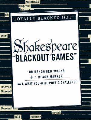 Tapa de Shakespeare Blackout Games