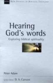 Tapa de Hearing Gods Words Exploring Biblical Spirituality