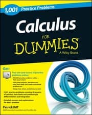Tapa de 1001 Calculus Practice Problems For Dummies