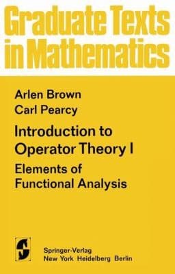 Tapa de Introduction To Operator Theory I Elements Of Functional Analysis