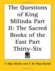 Tapa de The Questions of King Milinda