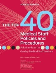 Tapa de The Top 40 Medical Staff Policies And Procedures Solutions From The Greeley Medical Staff Institute