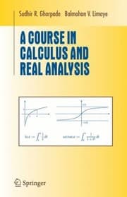 Tapa de A Course In Calculus And Real Analysis
