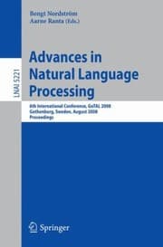 Tapa de Advances In Natural Language Processing 6th International Conference Gotal 2008 Gothenburg Sweden August 2527 2008 Proceedings