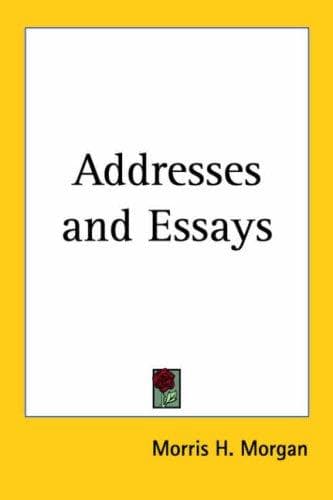 Tapa de Addresses and Essays