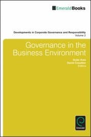 Tapa de Governance in the Business Environment
            
                Developments in Corporate Governance and Responsibility