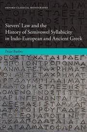 Tapa de Sievers Law And The History Of Semivowel Syllabicity In Indoeuropean And Ancient Greek