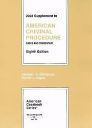 Tapa de American Criminal Procedure Cases And Commentary 2008 Supplement